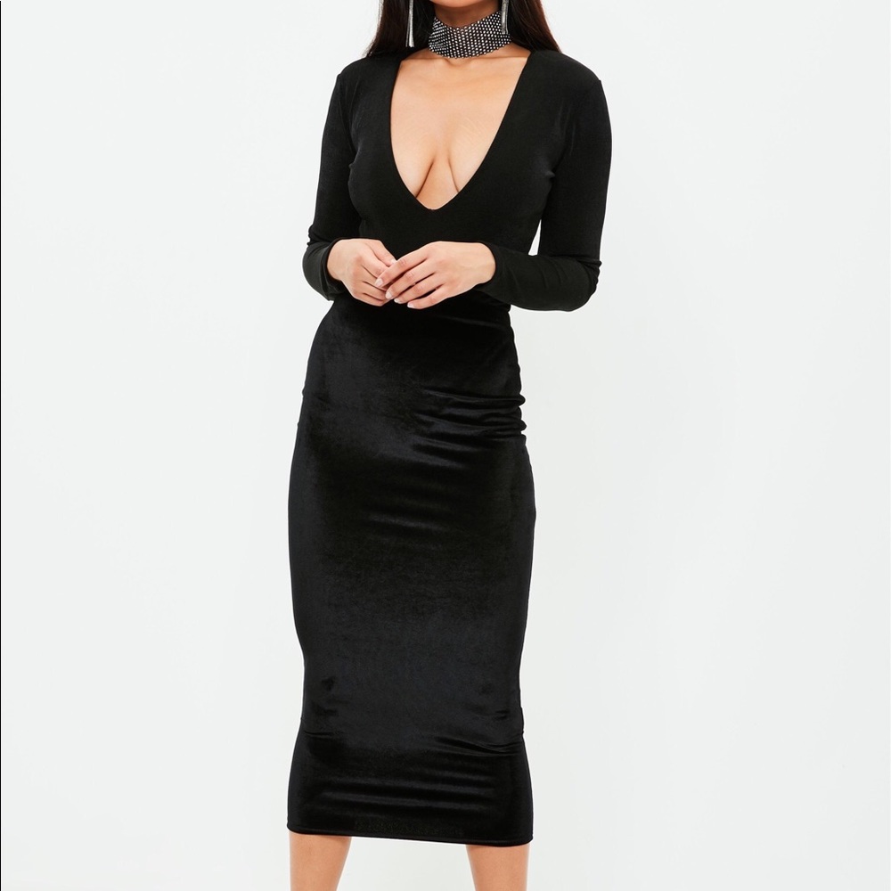 Velvet midi skirt